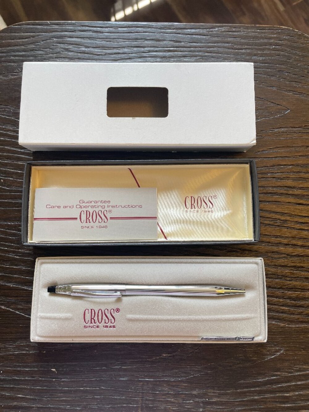 Vintage Cross Lustrous Sleek Ball Point Pen NOS Original Box